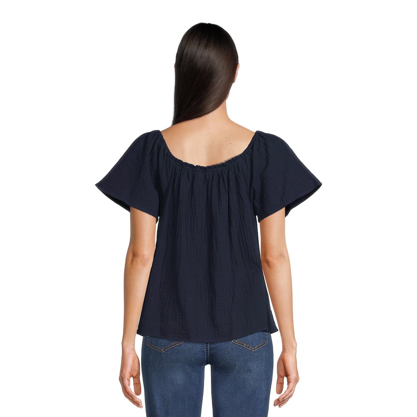 Time and Tru Womens Square Neck Top