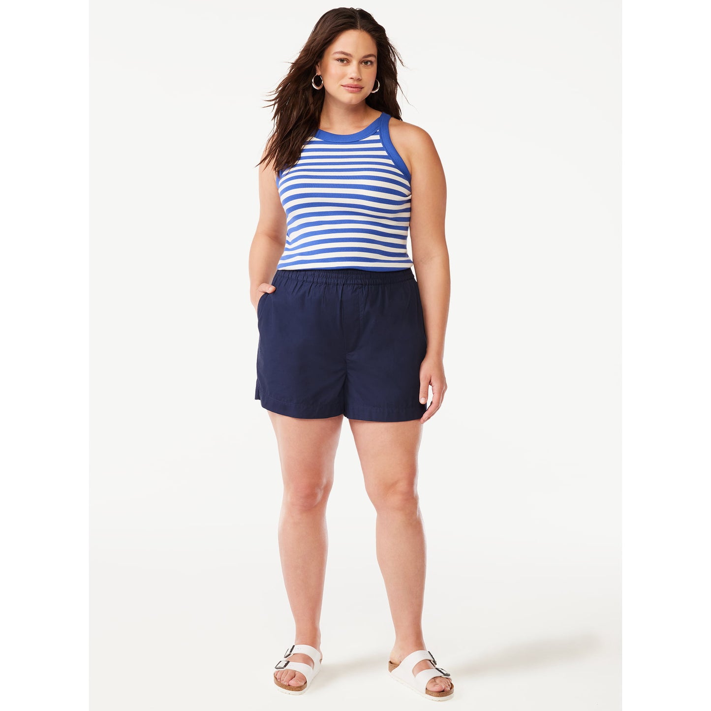 Free Assembly Womens High Rise Pull On Boxer Shorts