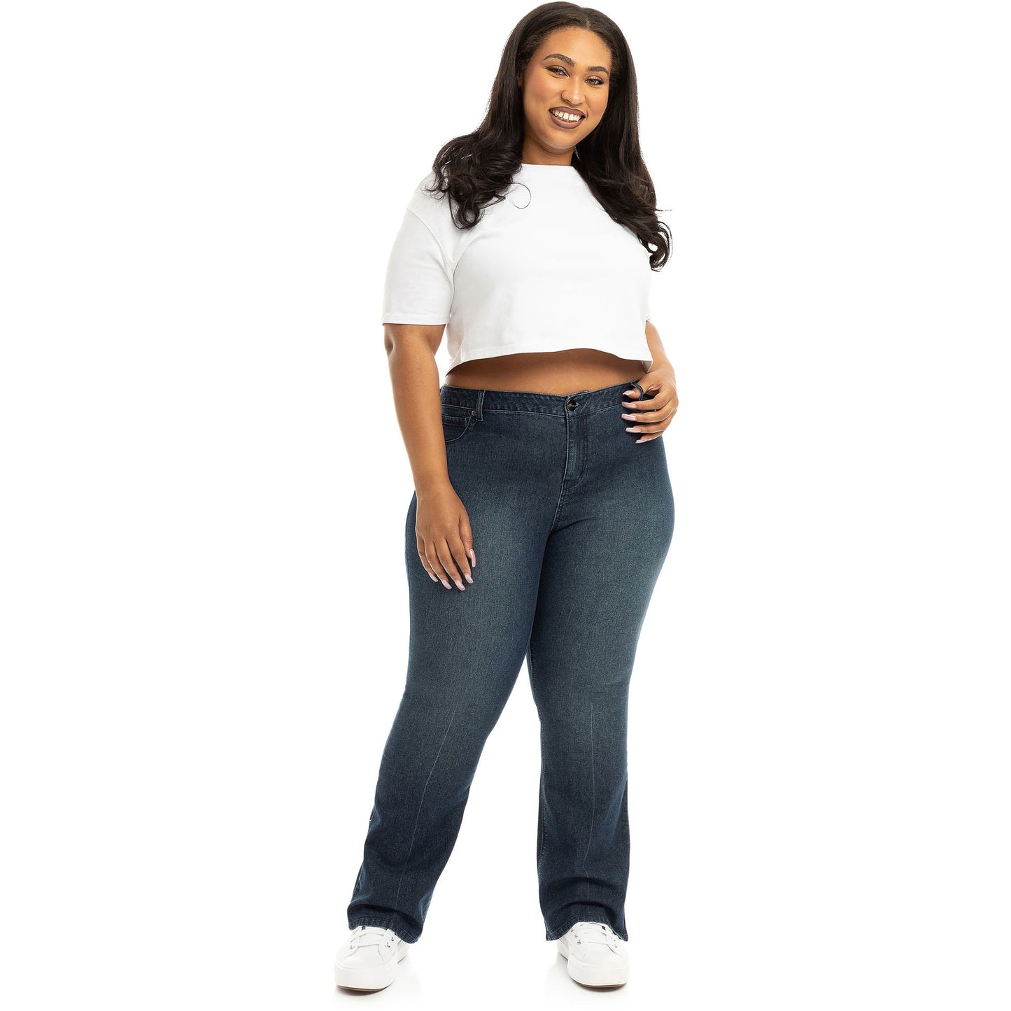 A3 Denim Women's Plus Size High Rise Bootcut Jeans