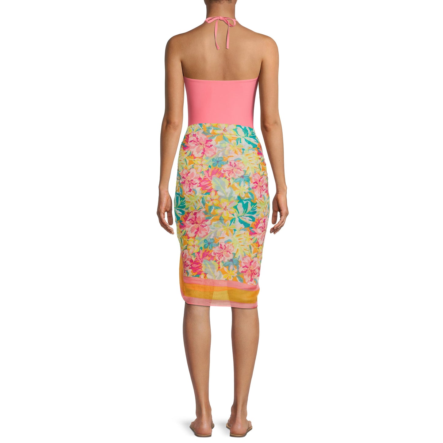 Time and Tru Women's Border Print Pareo