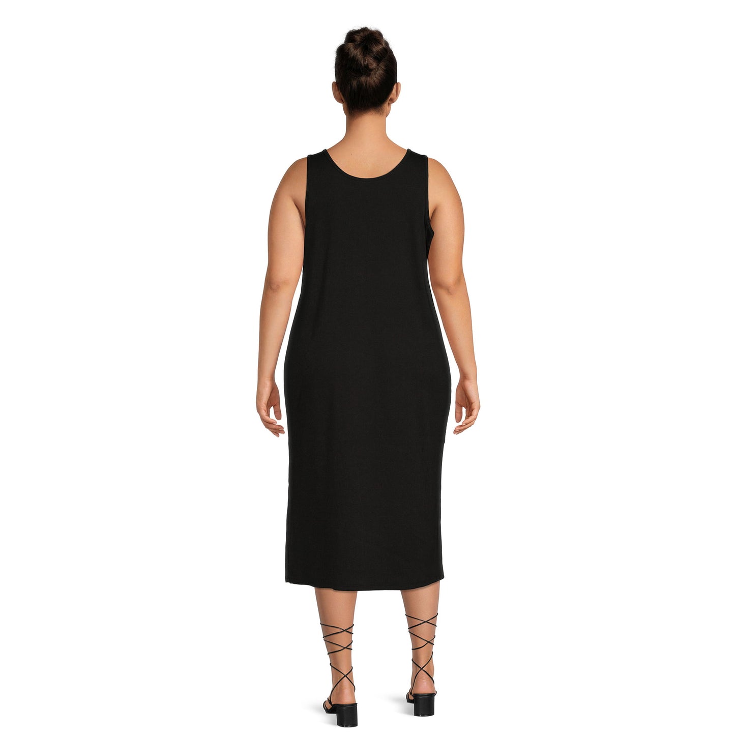 Terra & Sky Women's Plus Size Ribbed Midi Tank Dress