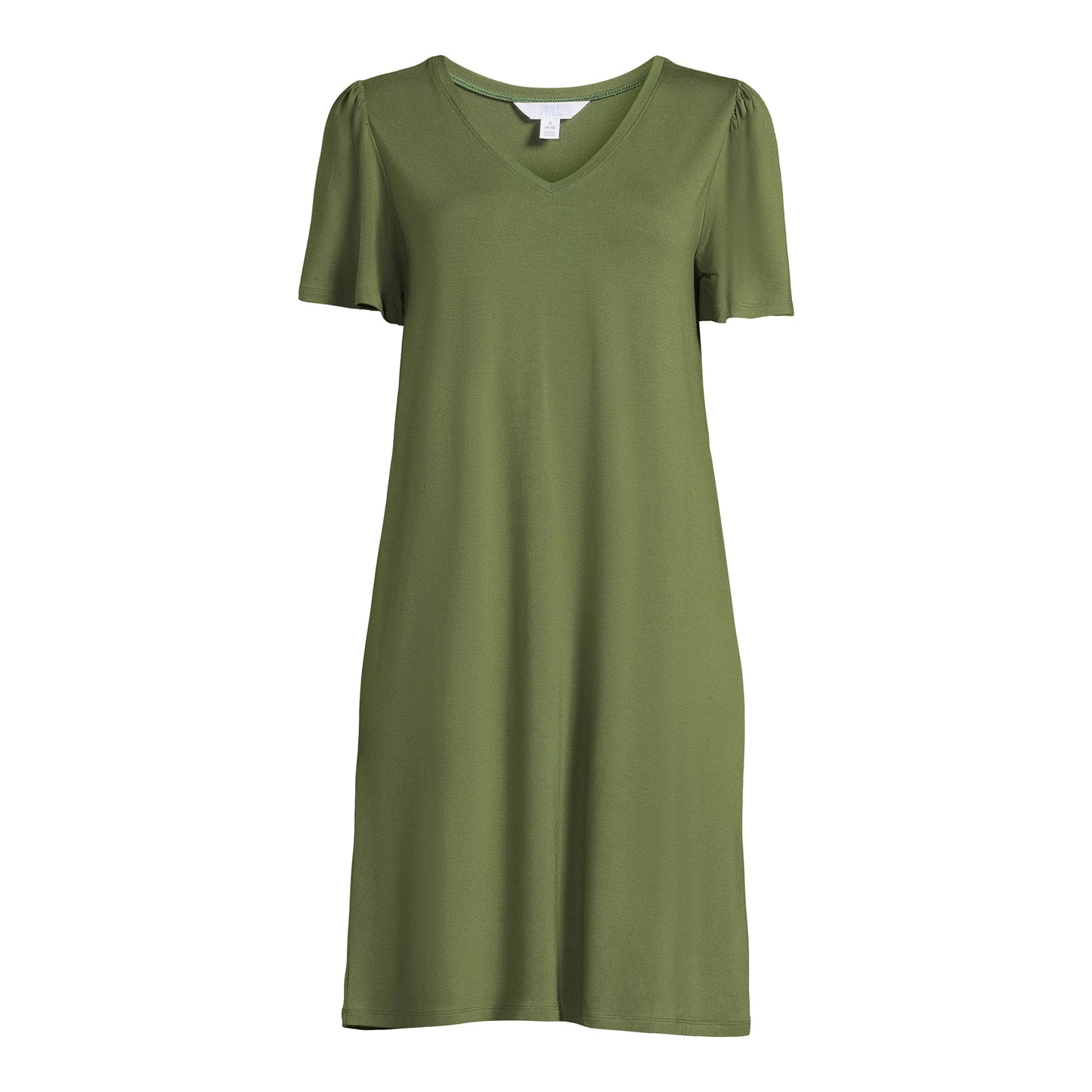 Time and Tru Women's Flutter Sleeve Swing Dress