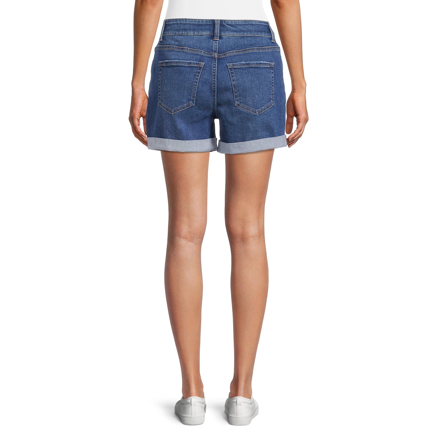 Time and Tru Womens Pull-On Denim Shorts, 4 Insea,