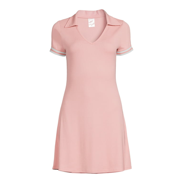 No Boundaries Juniors’ Contrast Sleeve Polo Dress