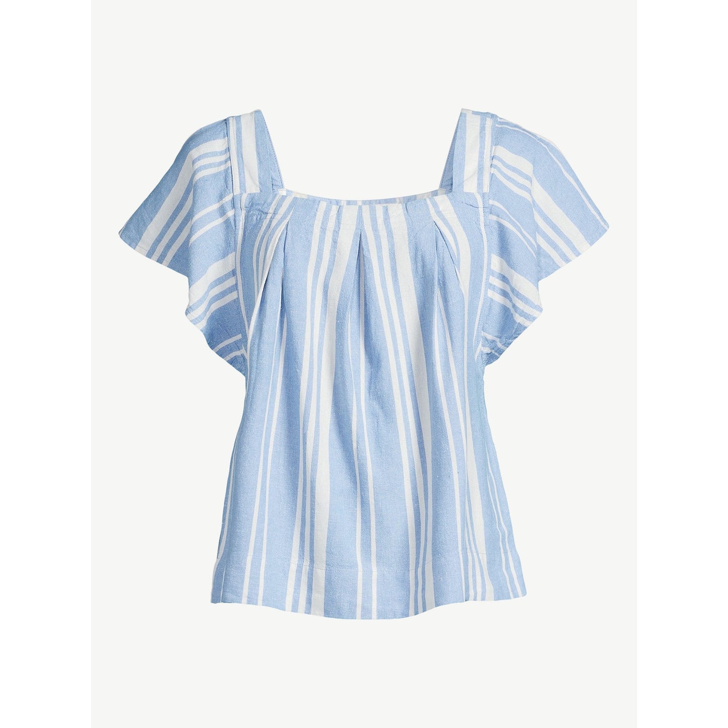 Free Assembly Womens Square Neck Flutter Sleeve Top