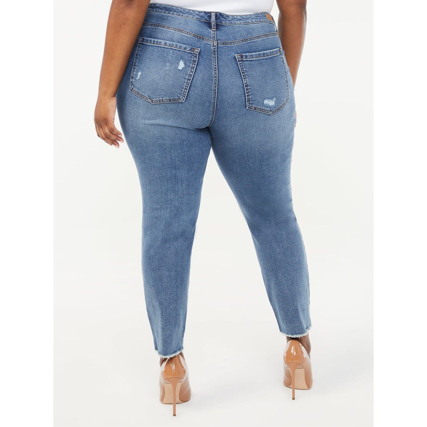 Sofia Jeans Womens Plus Size Adora Curvy High Rise Girlfriend Jeans