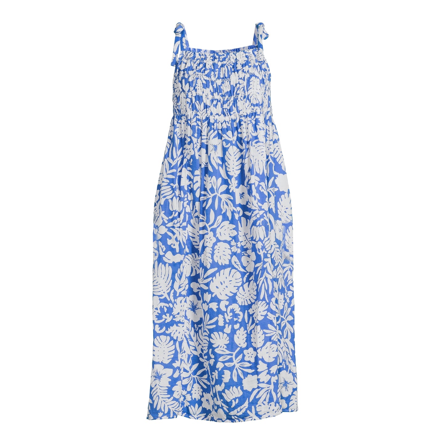 Beachlunchlounge Womens Print Ruched Midi Dress,