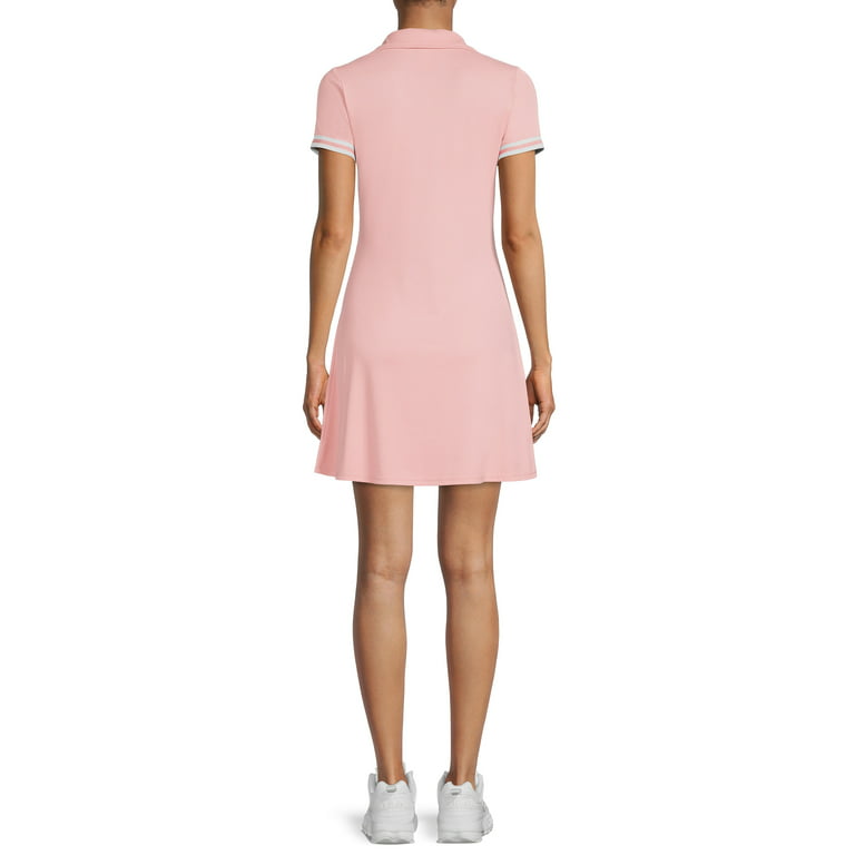 No Boundaries Juniors’ Contrast Sleeve Polo Dress