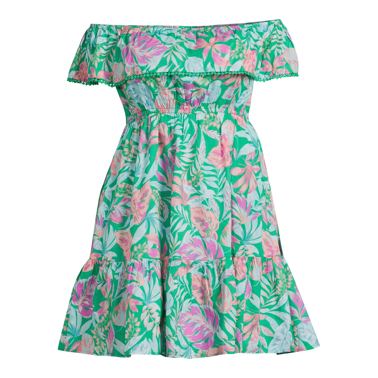 Terra & Sky Womens Plus Size Off The Shoulder Dress