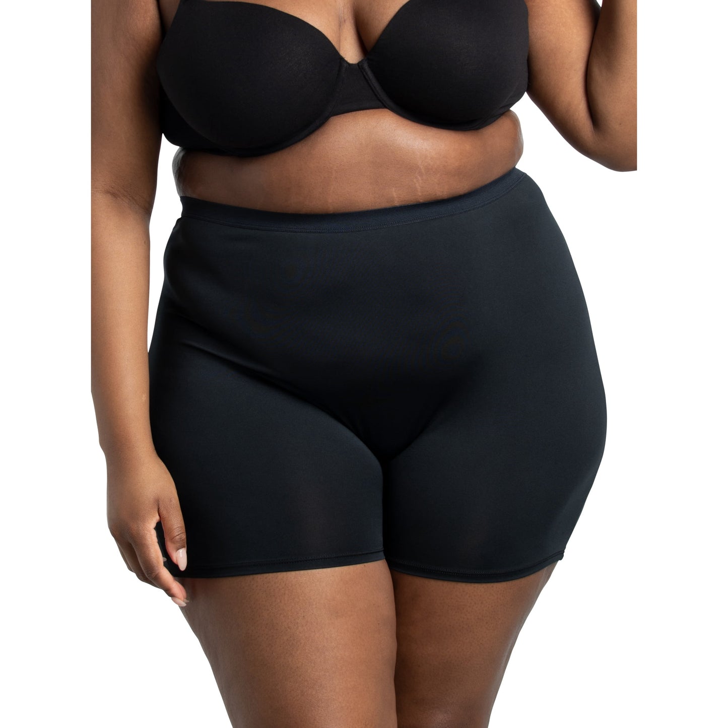Fit for Me Womens Plus Size Microfiber Slip Short Underwear, 4 Pack