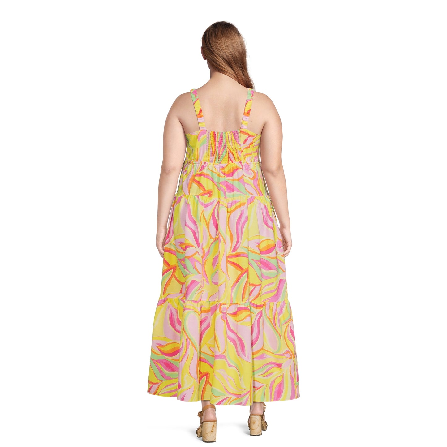 Terra & Sky Womens Plus Size Tiered Maxi Dress