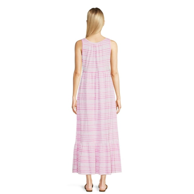 Time and Tru Womens Sleeveless Knit Maxi Dress