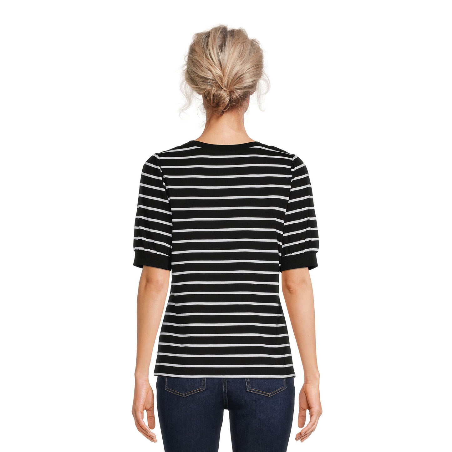 Time and Tru Womens Puff Sleeve Top