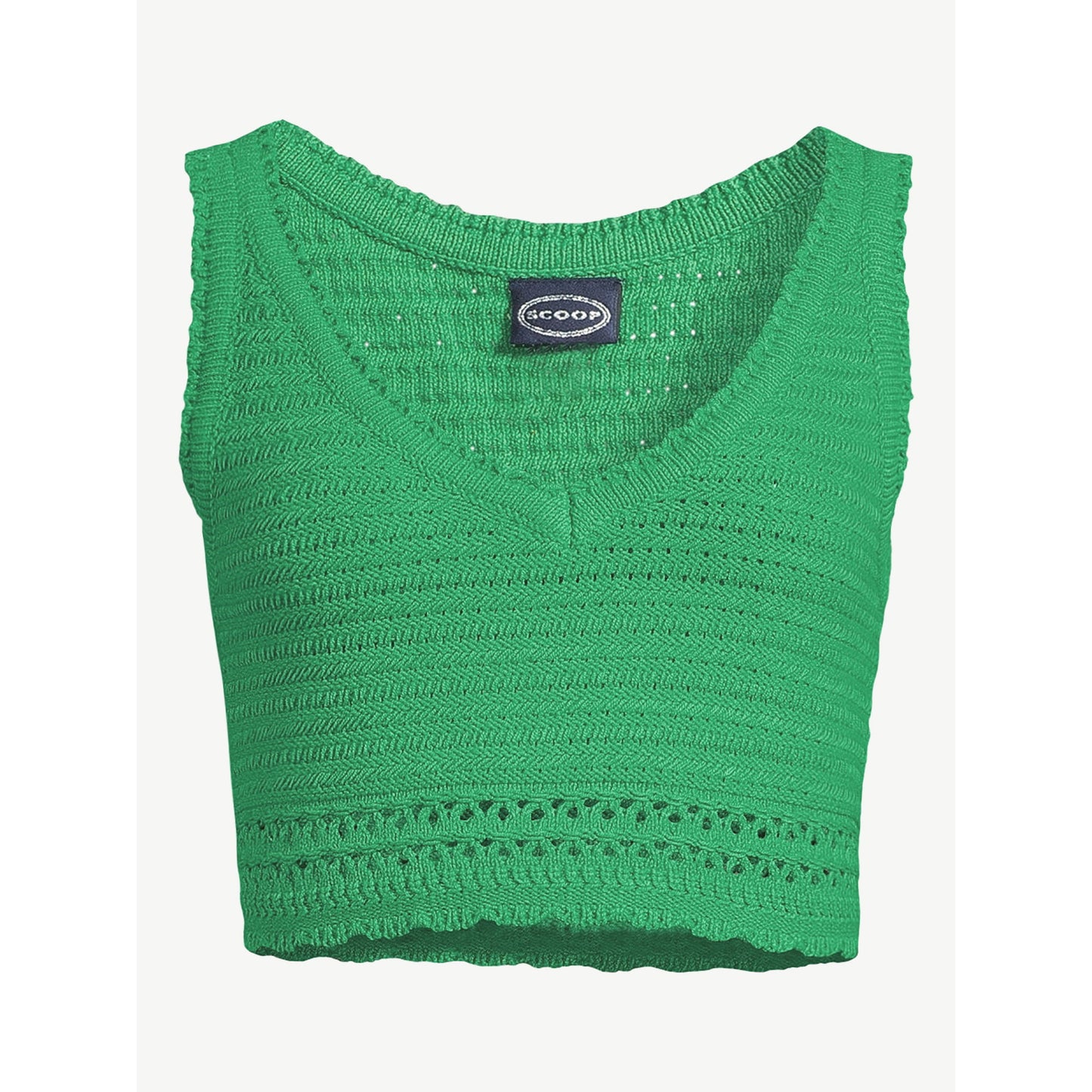 Scoop Women's Crochet Sleeveless Crop Top