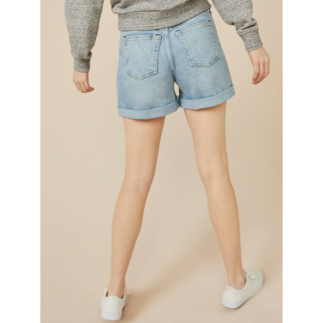 Free Assembly Womens Rolled Cuff Jean Shorts