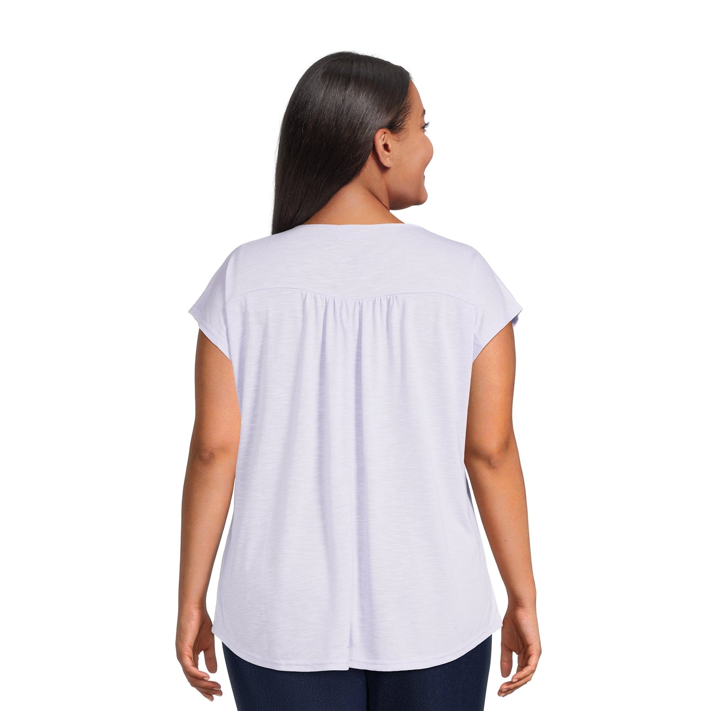 Real Size Womens Plus Size Crochet Bib Tunic Top