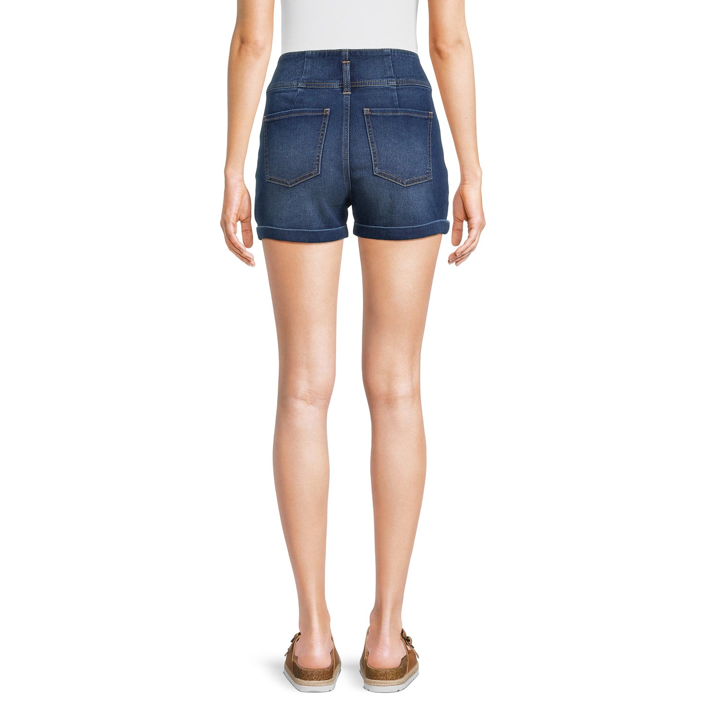 No Boundaries Juniors Corset Waist Denim Shorts, 2-Pack