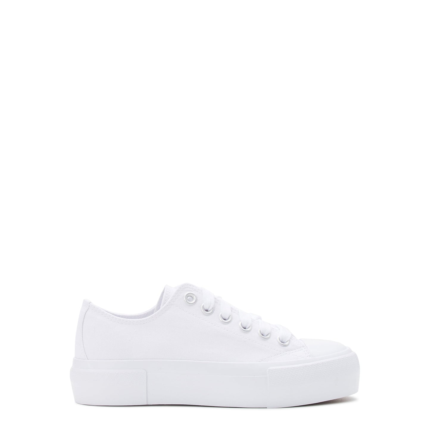 No Boundaries Women's Platform Classic Lace up Casual Canvas Sneakers