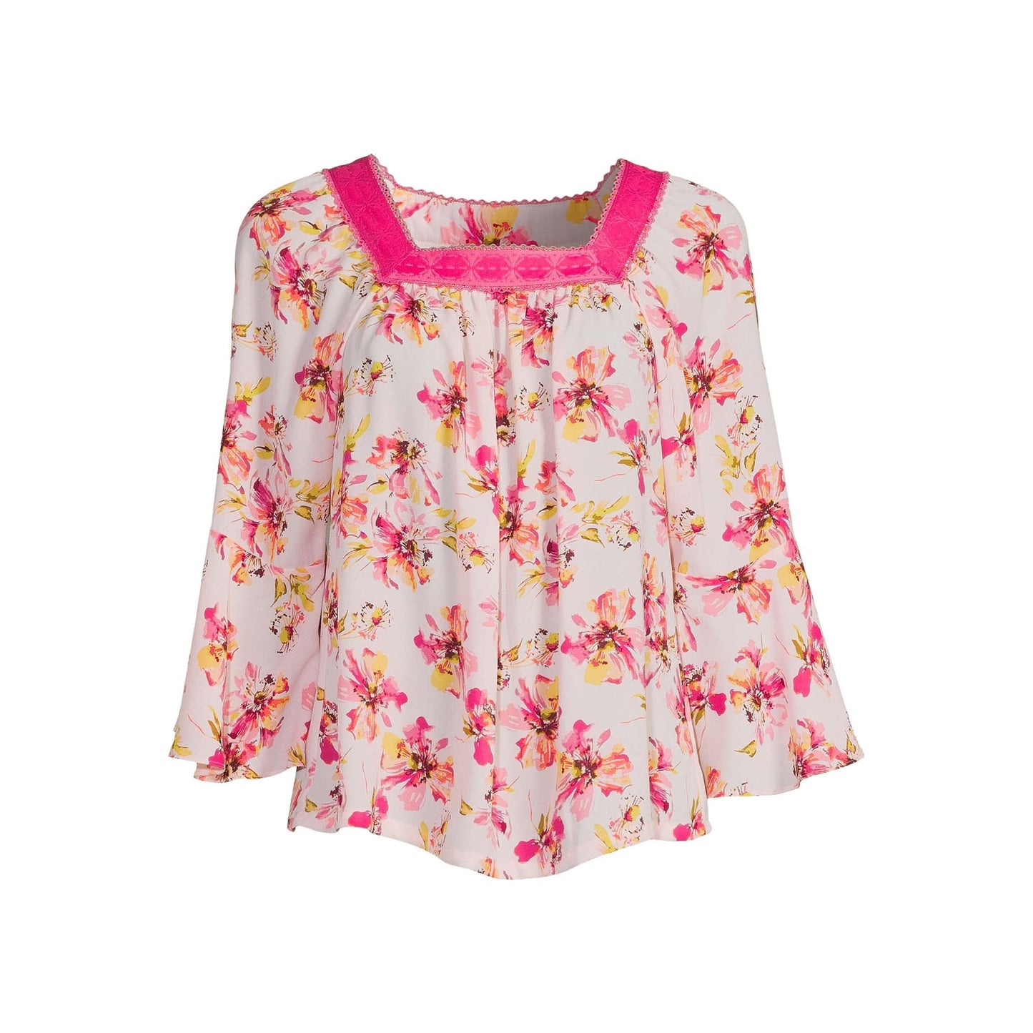 The Pioneer Woman Square Neck Flutter Sleeve Blouse