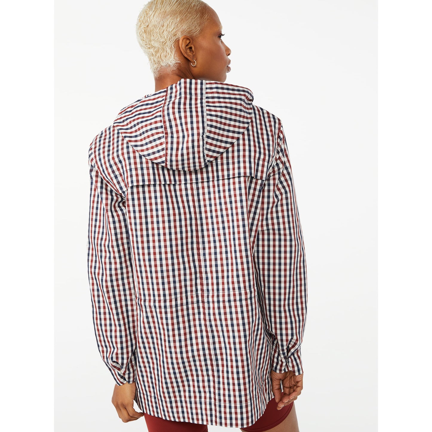 Free Assembly Women's Short Anorak Jacket with Hood
