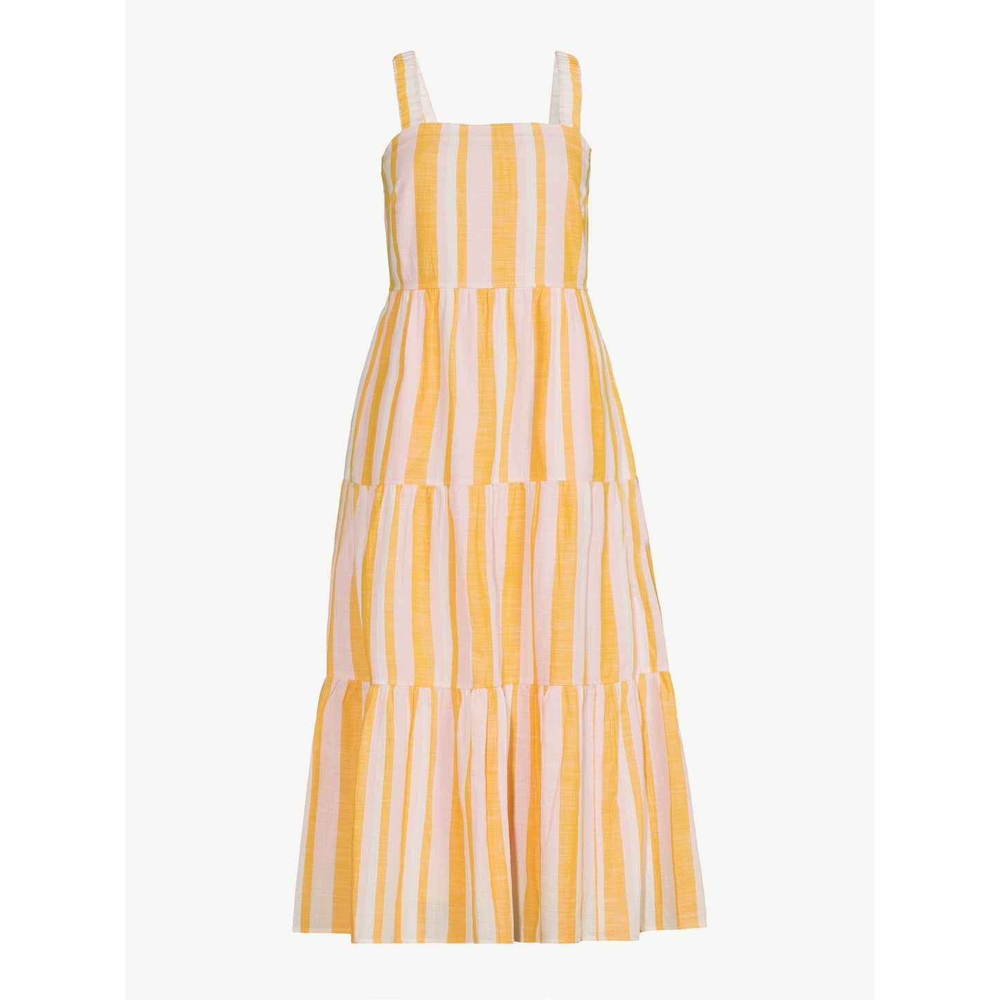 Free Assembly Women's Sleeveless Square Neck Maxi Dress with Elastic Straps