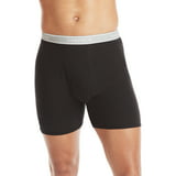 Hanes Mens Black/Grey Boxer Briefs, 3 Pack