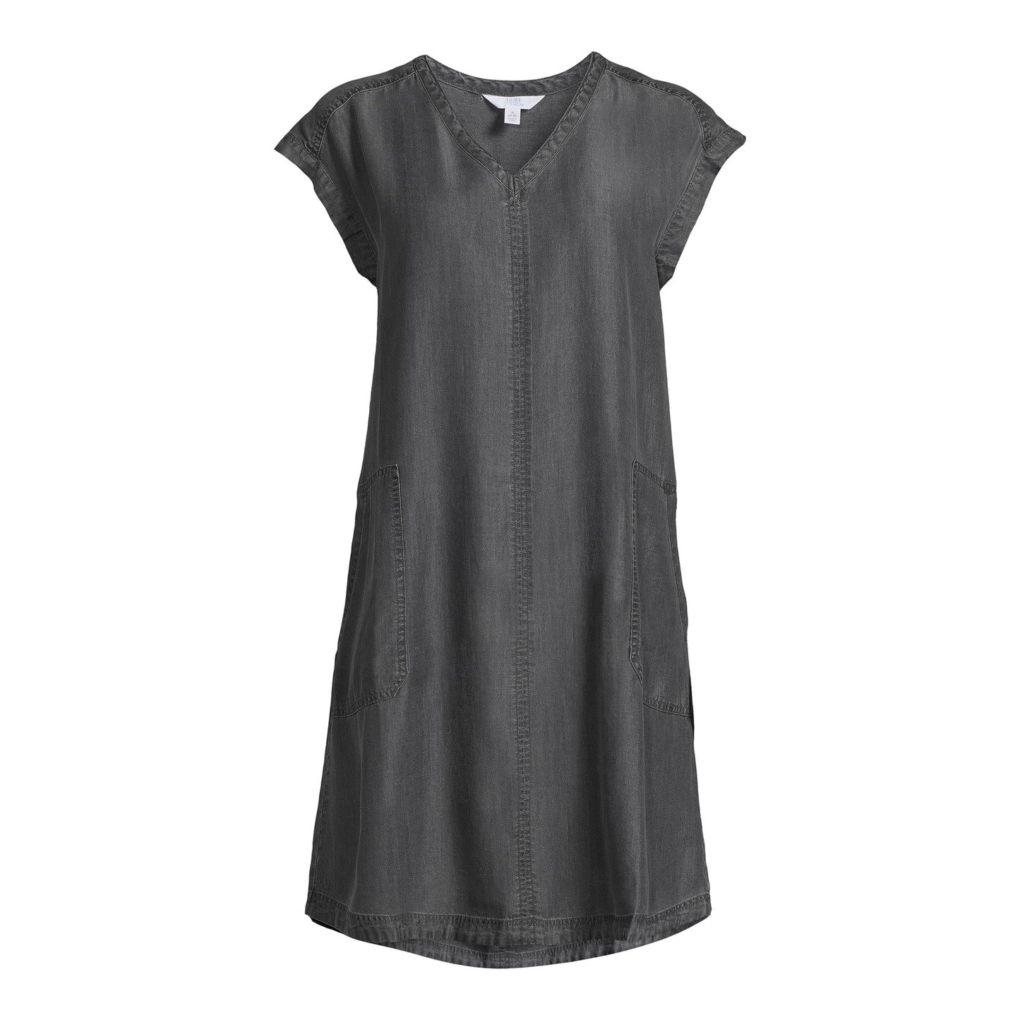 Time and Tru Womens Dolman Sleeve V-Neck Shirt Dress