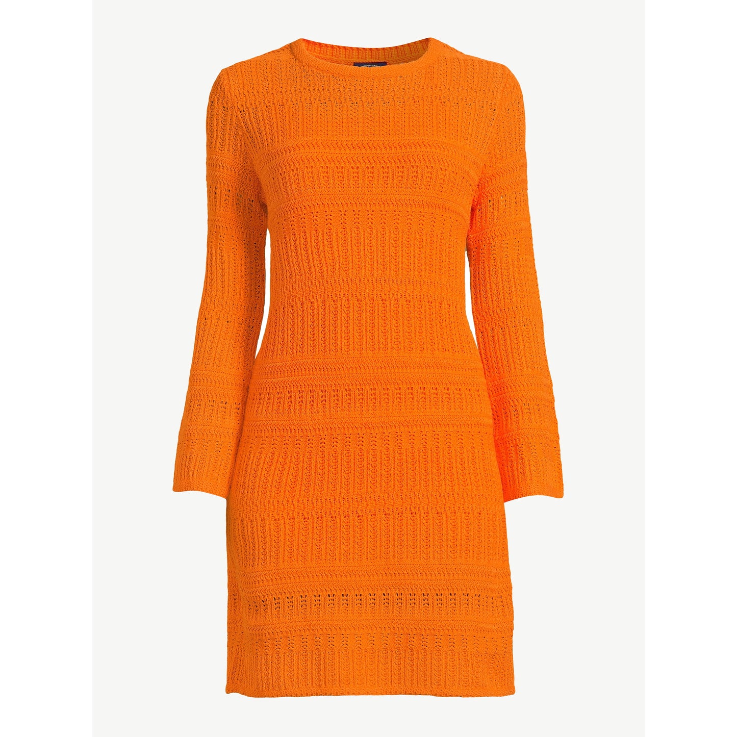 Scoop Womens Loose Fit Crochet Dress, Above Knee Length