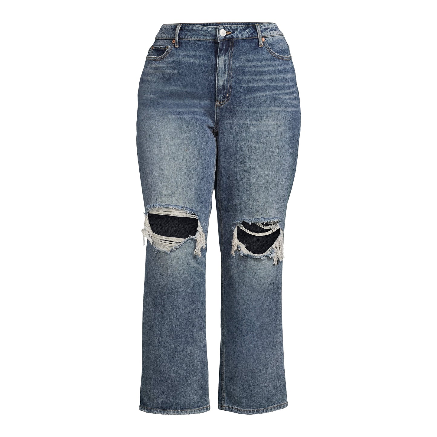 No Boundaries Juniors Plus Size High Rise Straight Jeans