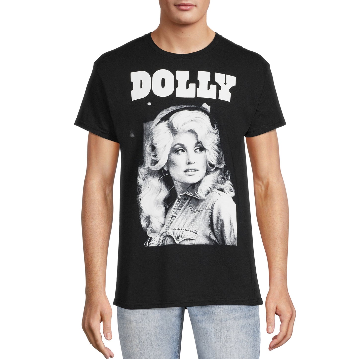 Dolly Parton Mens Portrait Graphic T-Shirt,