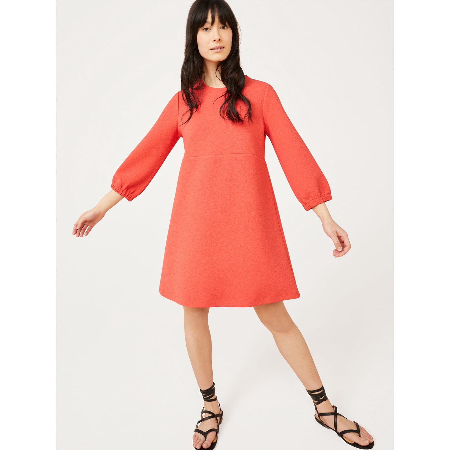 Free Assembly A-line Knee Length 3/4 Sleeve Dress