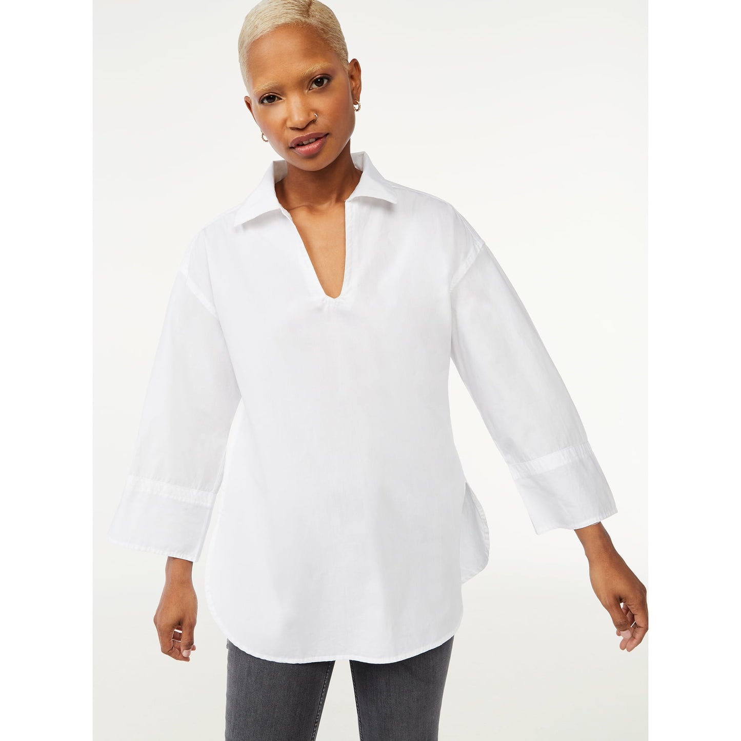 Free Assembly Womens Polo Tunic Shirt