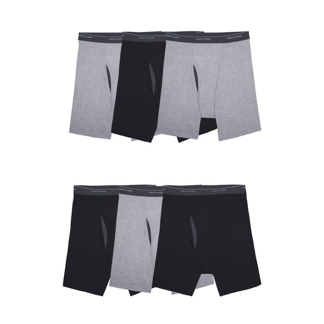 Fruit of the Loom Mens CoolZone Fly Boxer Briefs, 6 Pack,