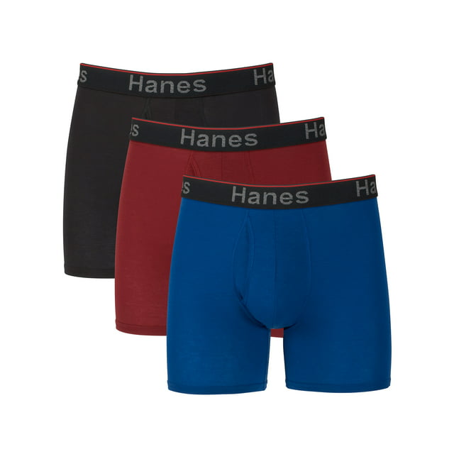 Hanes Mens Comfort Flex Fit Total Support Pouch Boxer Briefs, 3 Pack