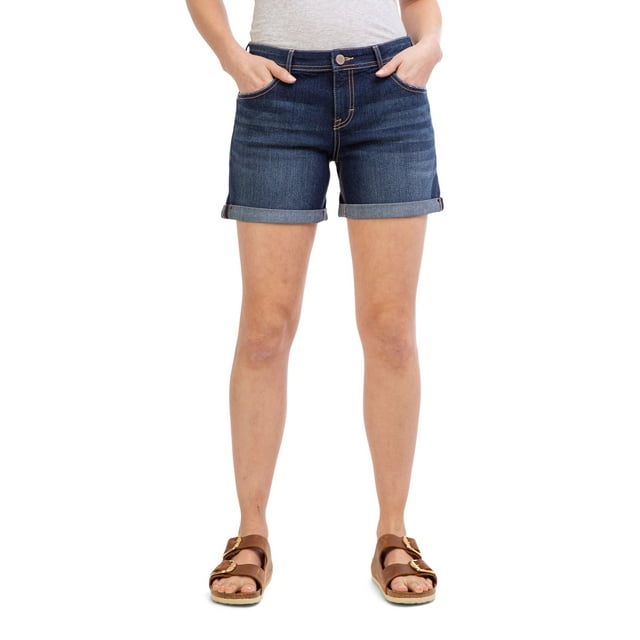 Jordache Juniors Boyfriend Short With Rolled Cuff Hem