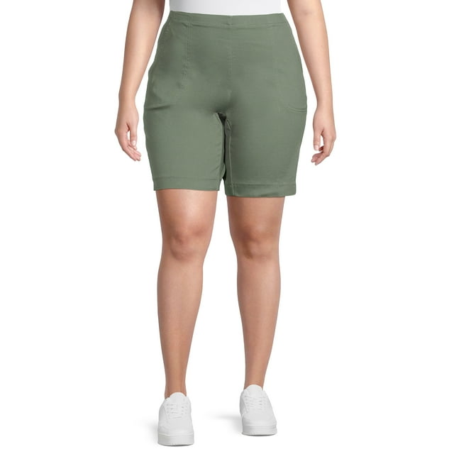 Just My Size Womens Plus Size Pull-On Shorts
