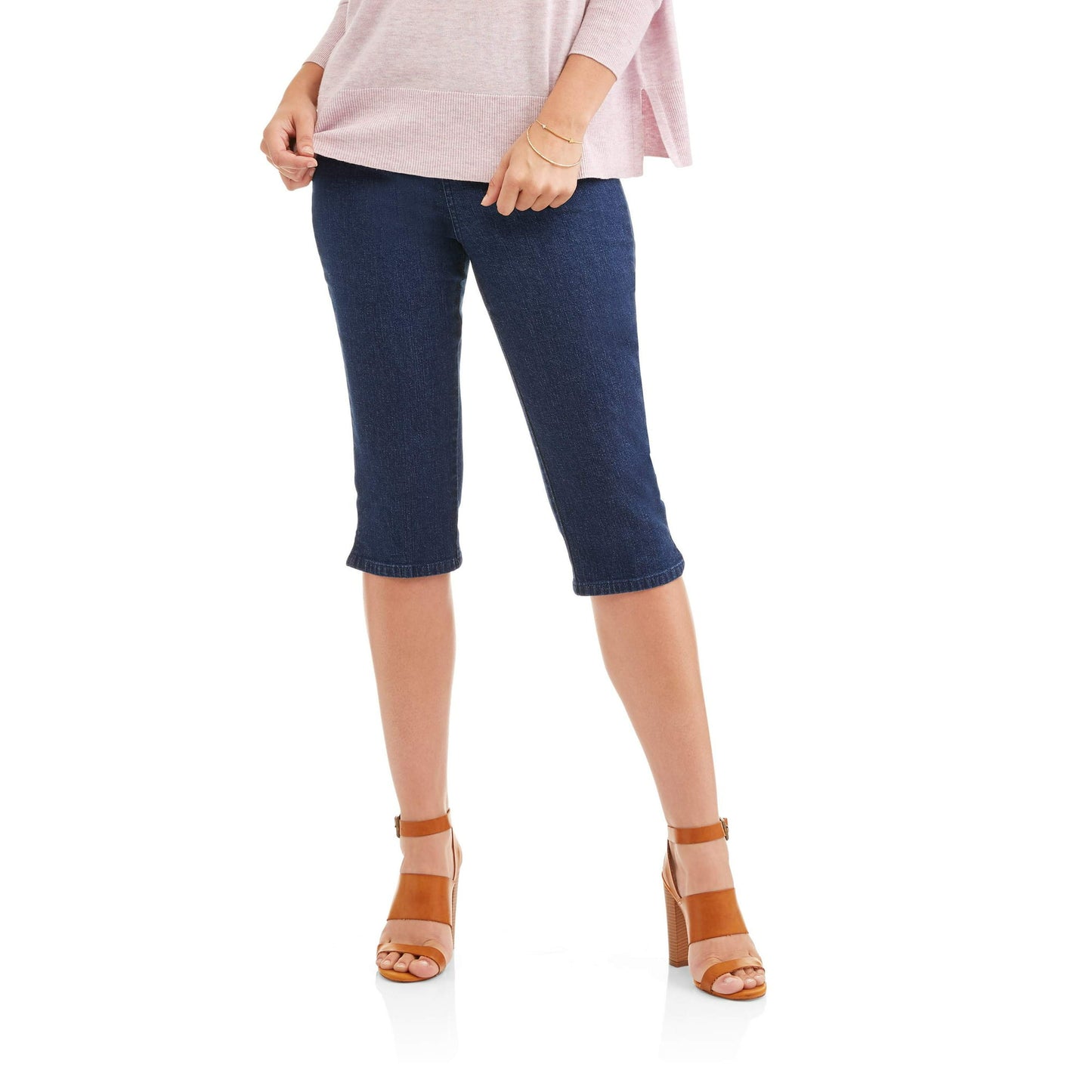 Real Size Womens 17 Stretch Pull On Capri