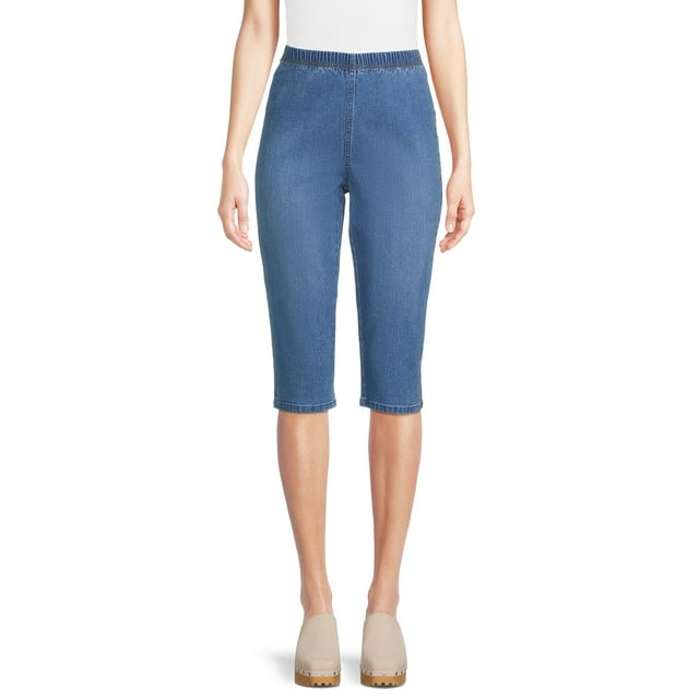 Real Size Womens 17 Stretch Pull On Capri
