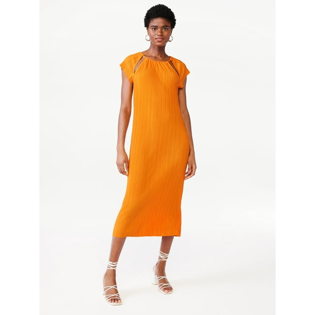 Scoop Womens Cutout Midi Dress