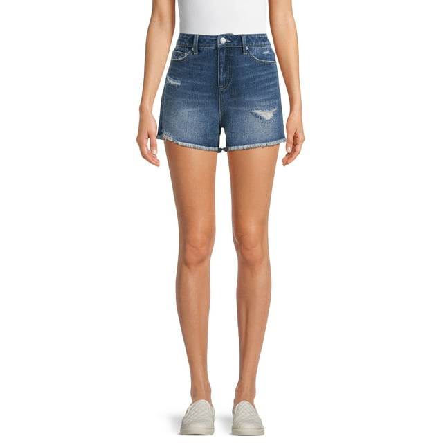 Time and Tru Womens High Rise Denim Shorts