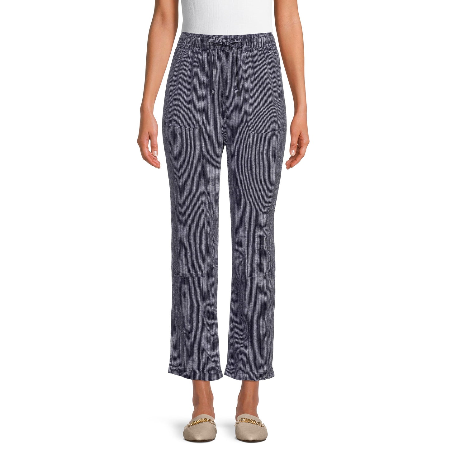 Time and Tru Women's Linen Pull-On Pants