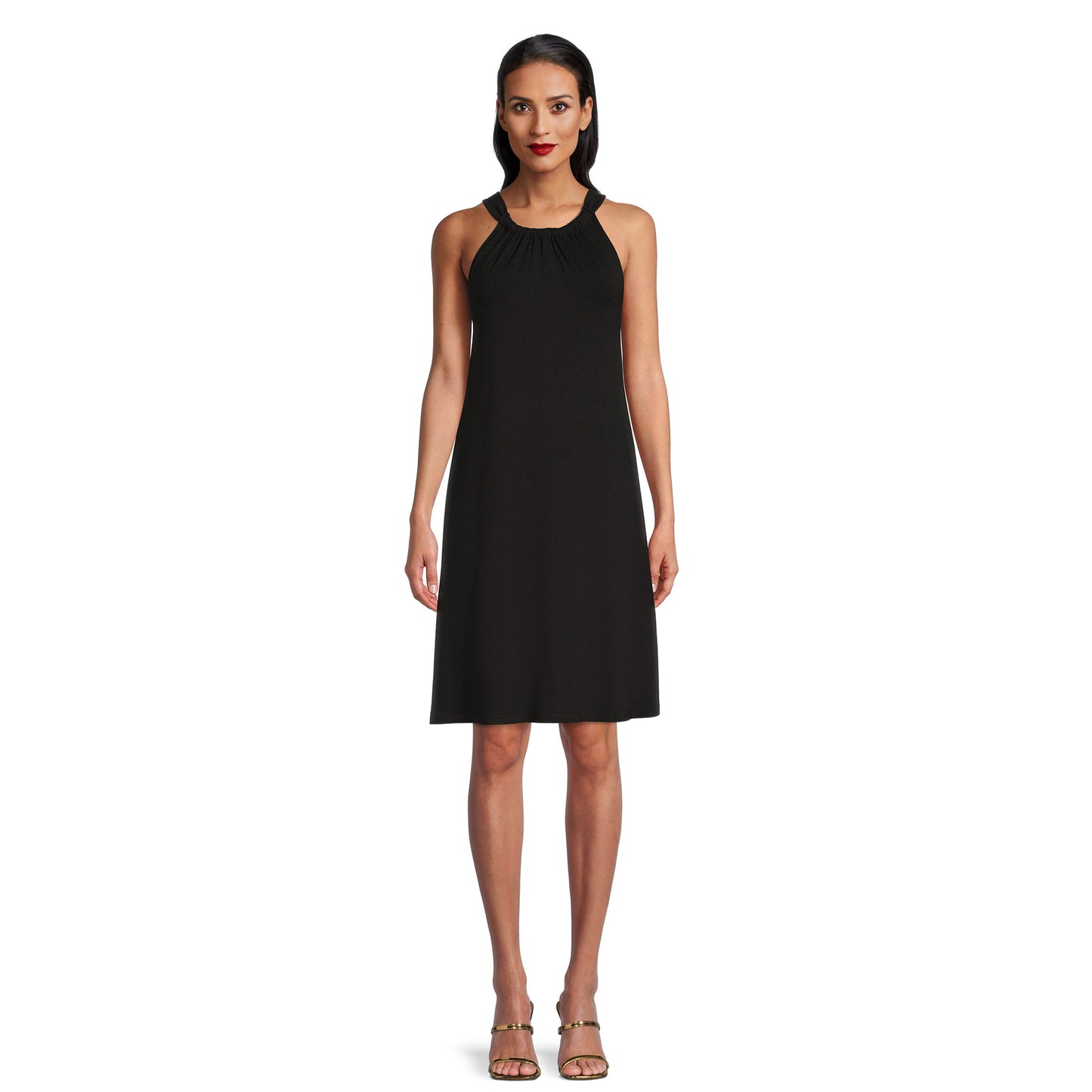 Time and Tru Womens Printed Halter Dress