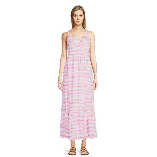 Time and Tru Womens Sleeveless Knit Maxi Dress
