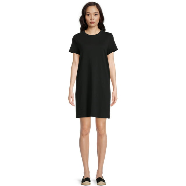 Time and Tru Womens T-Shirt Dress with Short Sleeves