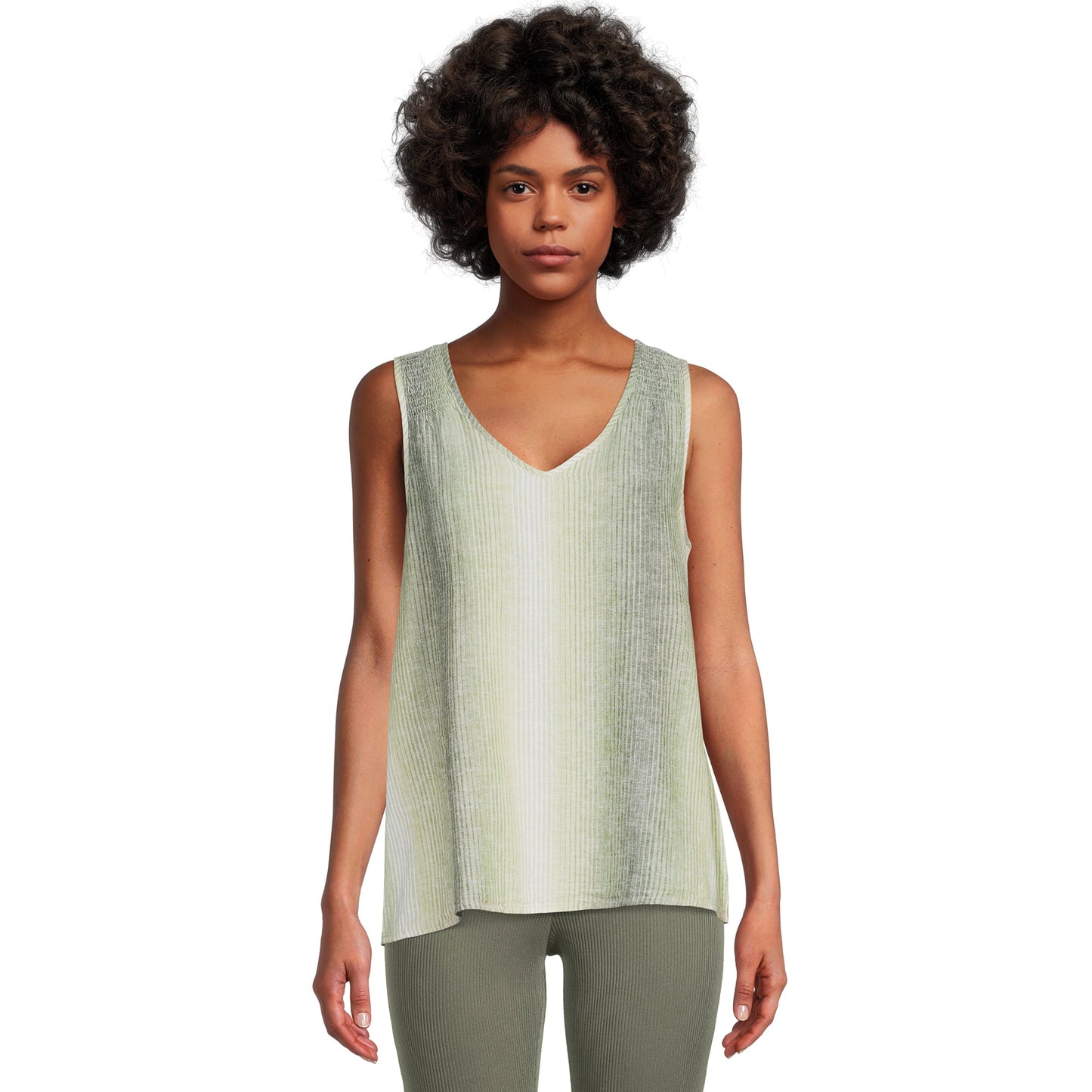 Time and Tru Womens Woven Core Tank