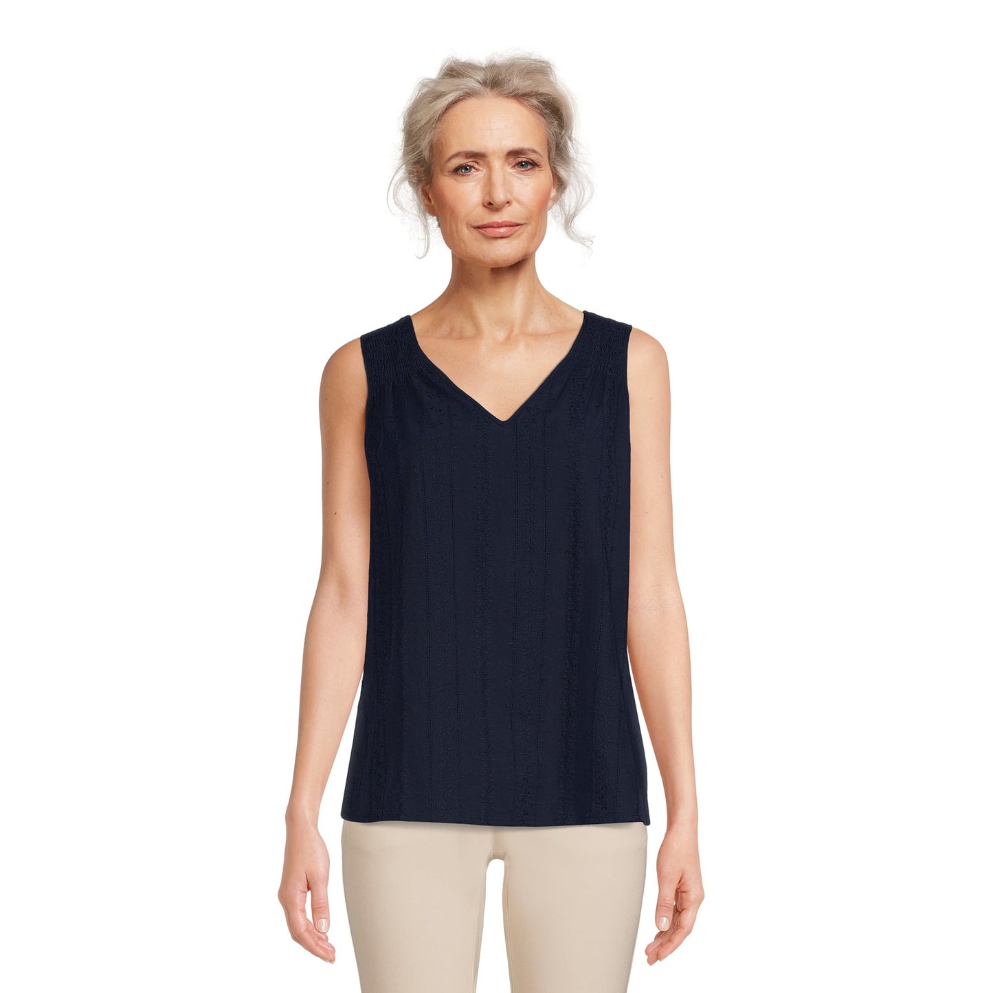 Time and Tru Womens Woven Core Tank