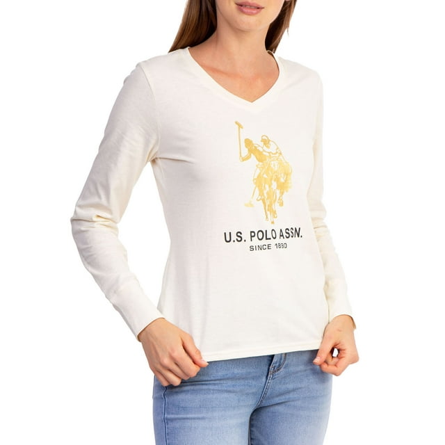 U.S. Polo Assn. Womens' Long Sleeve Graphic Jersey T Shirt