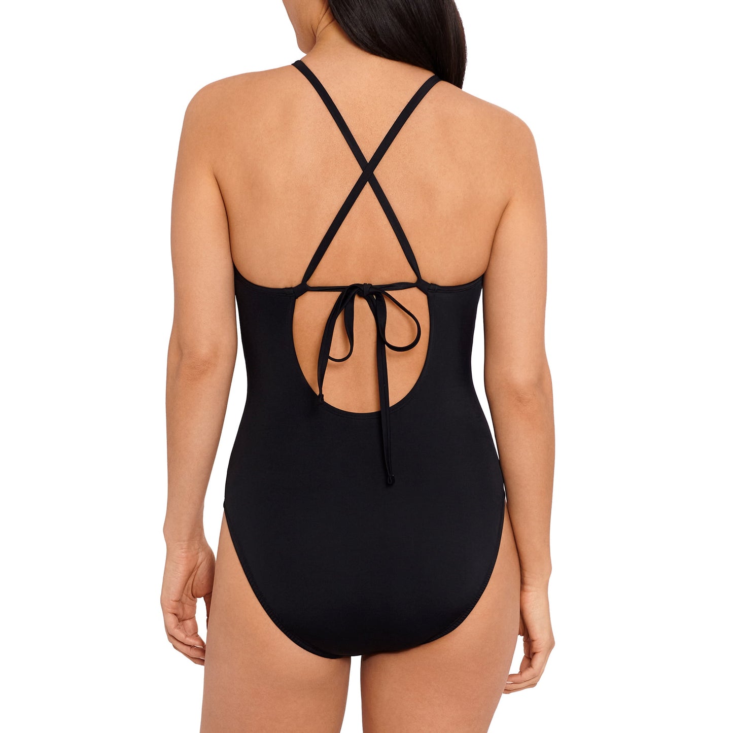 Time and Tru Womens and Plus Keyhole One Piece Swimsuit
