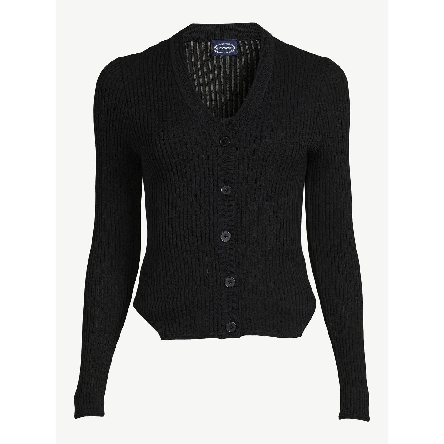 Scoop Womens Stripe Cardigan Sweater with Bralette, Lightweight