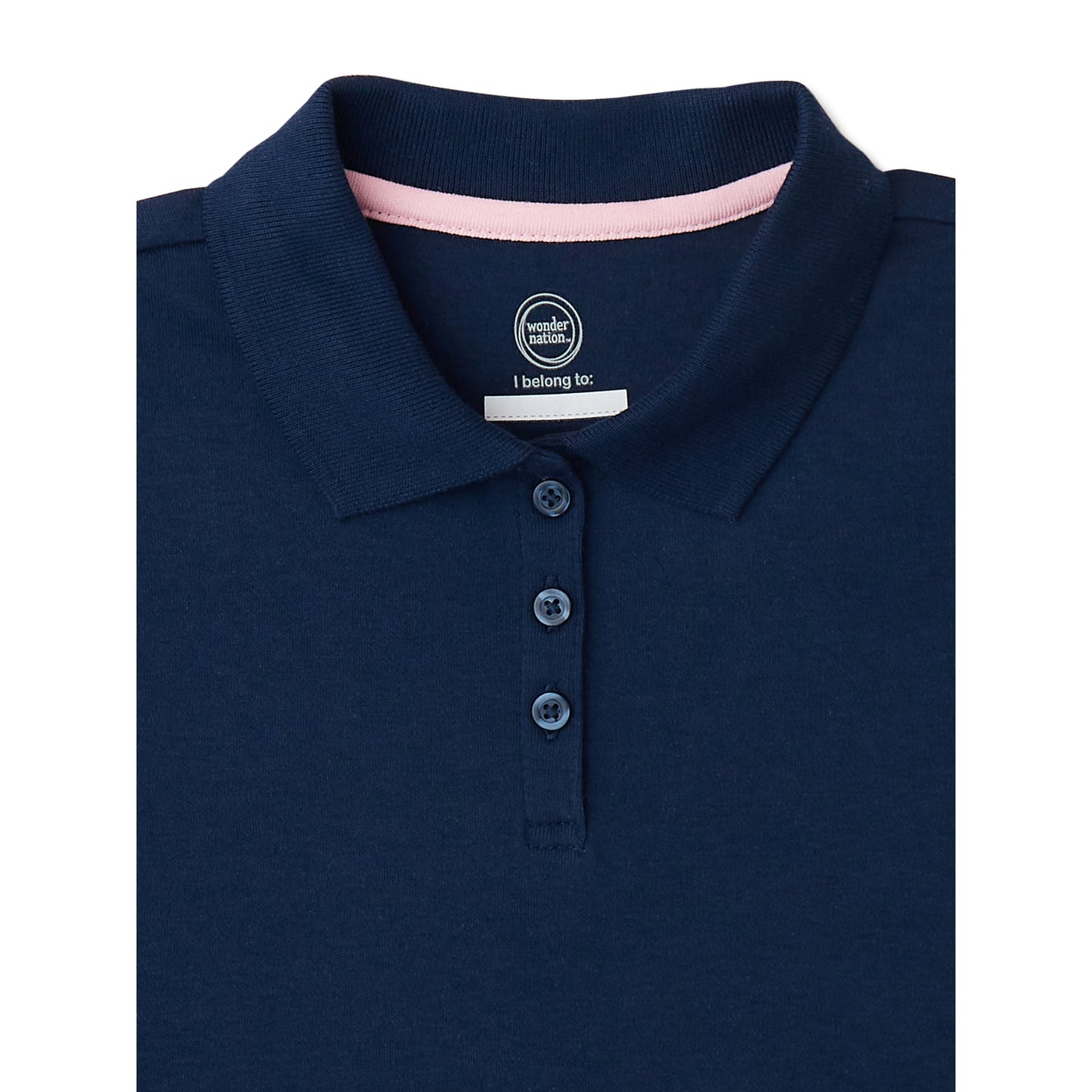Wonder Nation Girls Polo Shirt with Short Sleeves,2 pack